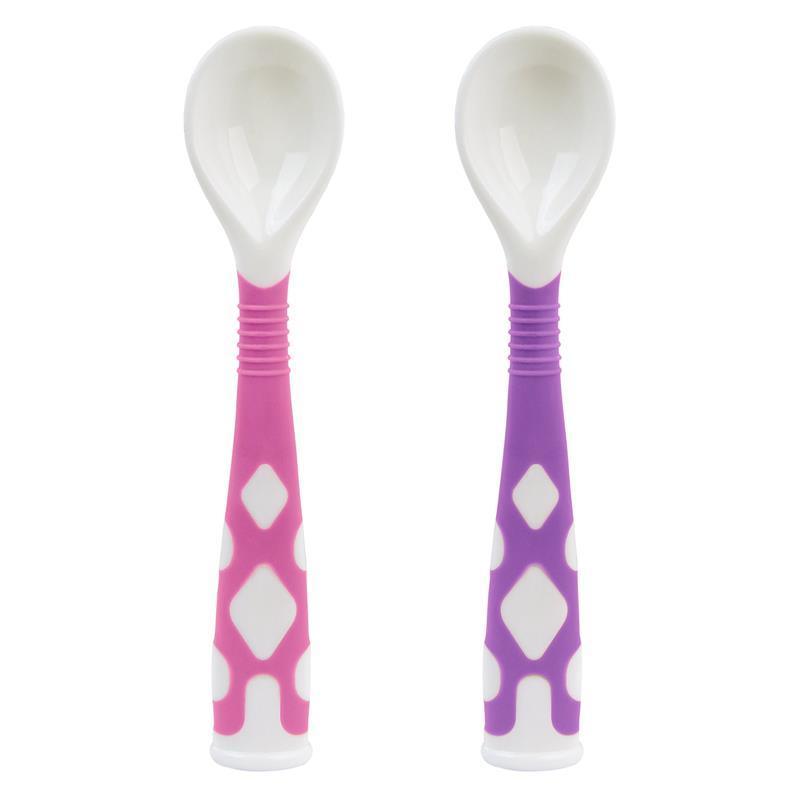 Kushies Silibend Bendable Spoon 2-Pack (Pink/ Mauve) Image 2
