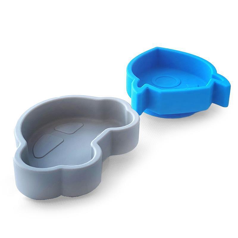 Kushies Silidip Silicone Mini Bowl 2-Pack (Blue/Grey) Image 2