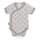 Kushies St Tropez Boy Wrap Body Suit Grey - Preemie | Baby Bodysuit Image 1