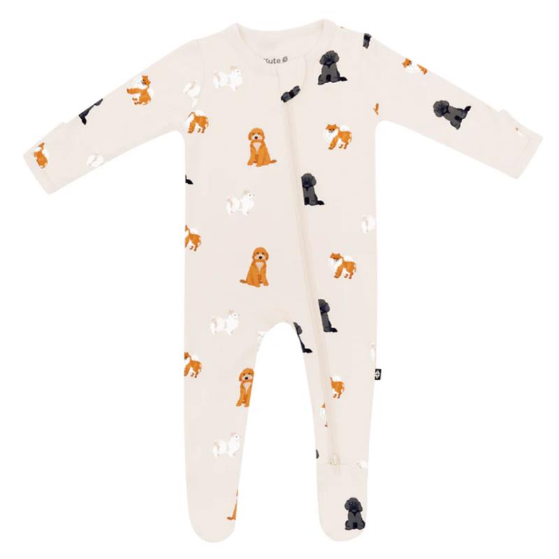 Kyte Baby - Baby Neutral Zippered Footie In Fluffy Dog Image 2