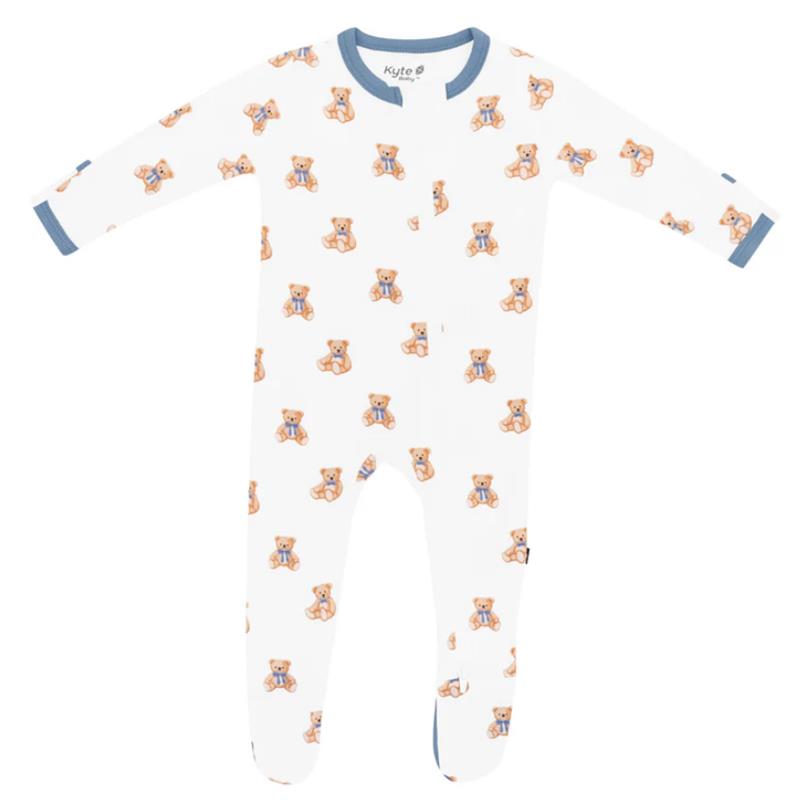 Kyte Baby - Baby Neutral Zippered Footie In Teddy Bear Image 2