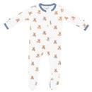 Kyte Baby - Baby Neutral Zippered Footie In Teddy Bear Image 2
