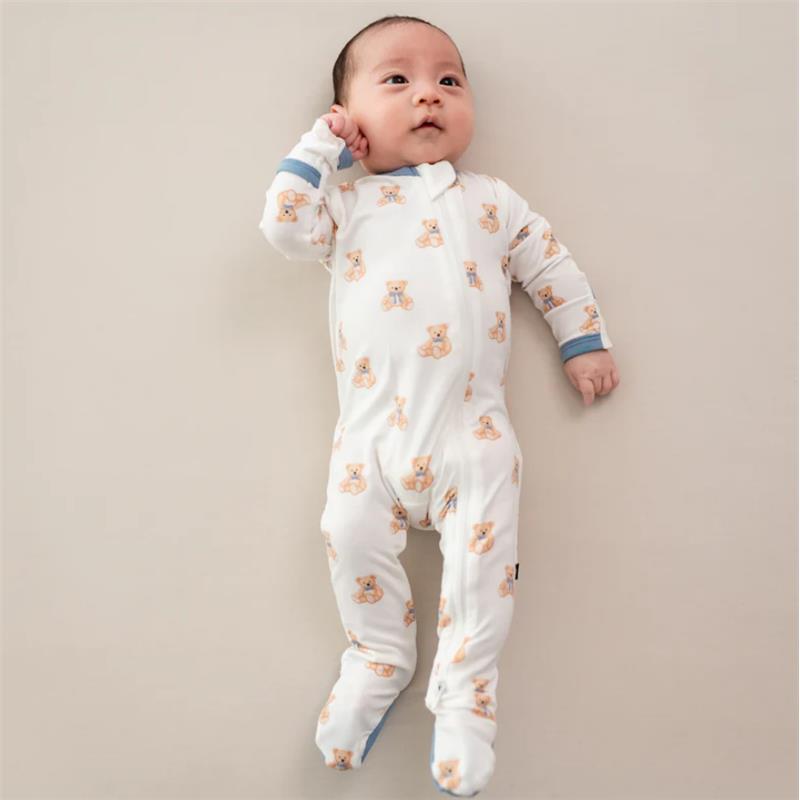 Kyte Baby - Baby Neutral Zippered Footie In Teddy Bear Image 3