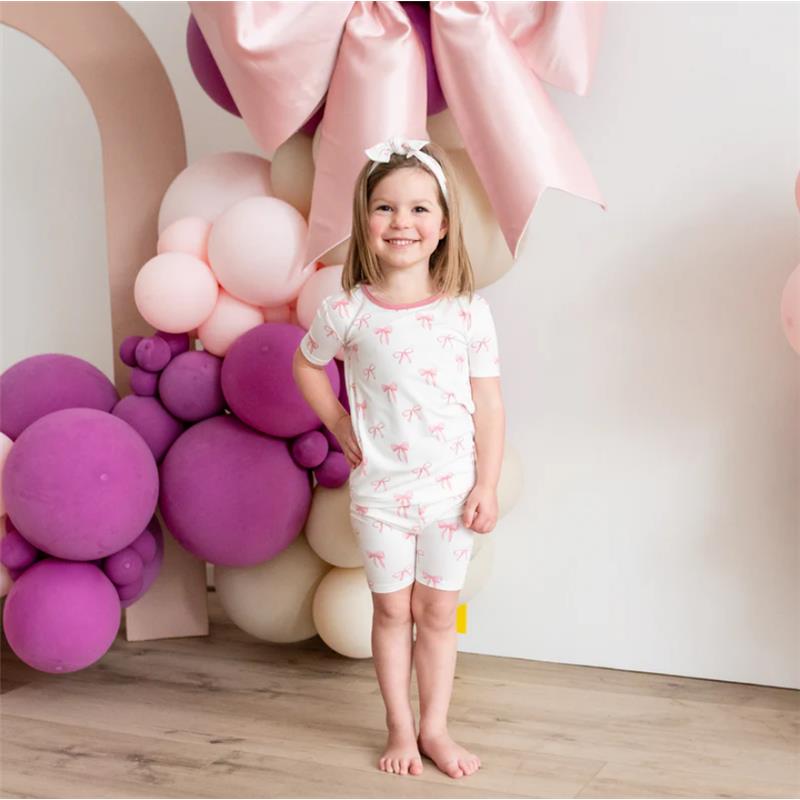 Kyte Baby Short Sleeve Pajamas In Bow Image 3