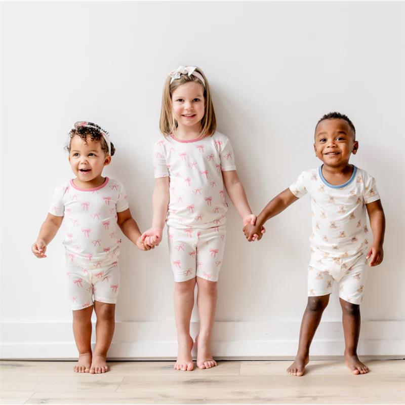 Kyte Baby Short Sleeve Pajamas In Teddy Bear Image 3