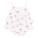 Kyte Baby Spaghetti Strap Ruffle Romper In Bow Image 2