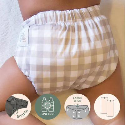 La Petite Ourse - Baby Wide Elastic Pocket Diaper Rust Image 1