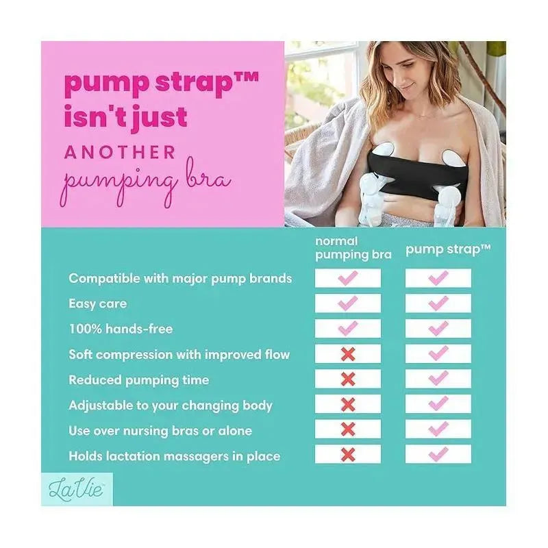 La Vie - Pump Strap Hands-Free Pumping & Nursing Bra, Black Image 5