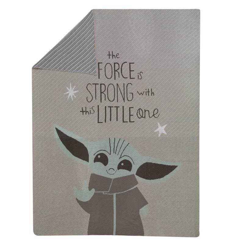 Lambs & Ivy - Baby Knit Blanket, The Child Baby Yoda Image 3