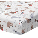 Lambs & Ivy - Bow Wow Dog/Puppy Breathable 100% Cotton Baby Fitted Crib Sheet Image 1