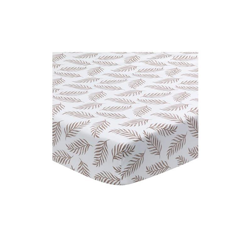 Lambs & Ivy Leaves Baby Crib Fitted Sheet Image 1