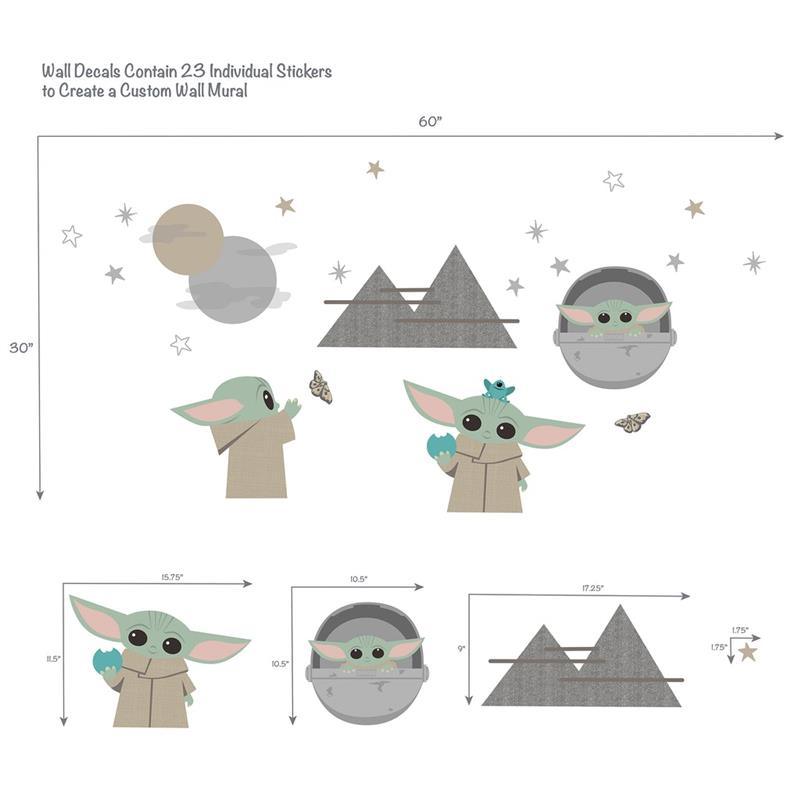 Lambs & Ivy - Wall Decals, The Child Baby Yoda Image 2