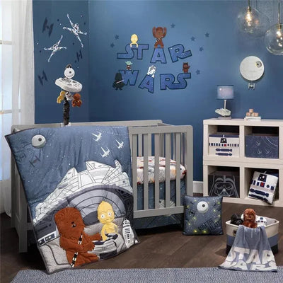 Lambs & Ivy - 3Pk Baby Bedding Set Stars Wars Millennium Falcon Image 1