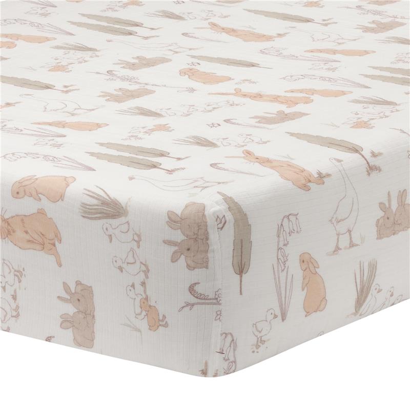 Lambs & Ivy 3Pk Bunny Hop Organic Cotton Bedding Set Image 5