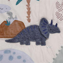 Lambs & Ivy - 3Pk Dino-Might Blue/Gray Dinosaur Nursery Baby Crib Bedding Set Image 4