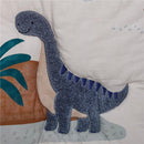 Lambs & Ivy - 3Pk Dino-Might Blue/Gray Dinosaur Nursery Baby Crib Bedding Set Image 5