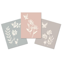 Lambs & Ivy - Baby Blooms 3 Piece Floral Unframed Nursey/Child Wall Art 11” x 14” Image 1
