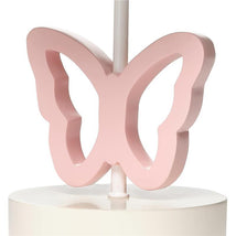 Lambs & Ivy - Baby Blooms Pink Butterfly Nursery Lamp with Floral Shade & Bulb  Image 2