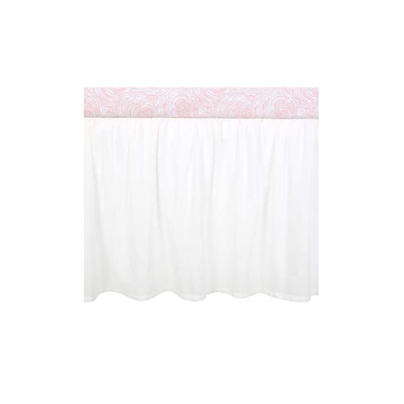 Lambs & Ivy Baby Crib Skirt White Image 3