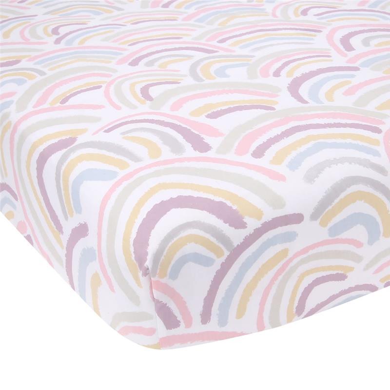Lambs & Ivy - Baby Fitted Sheet, Rainbow Image 1