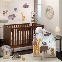 Lambs & Ivy Baby Noah 3-Piece Bedding Set, Animals/Ark Image 1