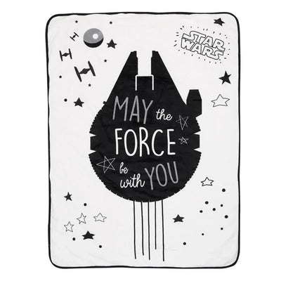Lambs & Ivy - Baby Sherpa Blanket, Stars Wars Millennium Falcon Image 1