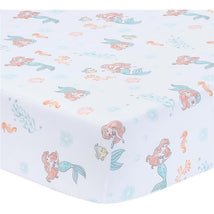 Lambs & Ivy - Bedtime Originals Disney Baby The Little Mermaid White Fitted Crib Sheet, Ariel  Image 1