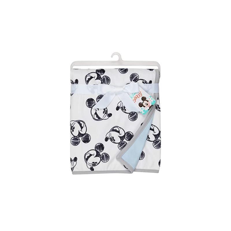 Lambs & Ivy Black & White Mickey Mouse Baby Blanket Image 5