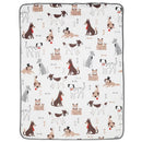 Lambs & Ivy - Bow Wow Dog/Puppy White Minky/Sherpa Fleece Soft Baby Blanket Image 9
