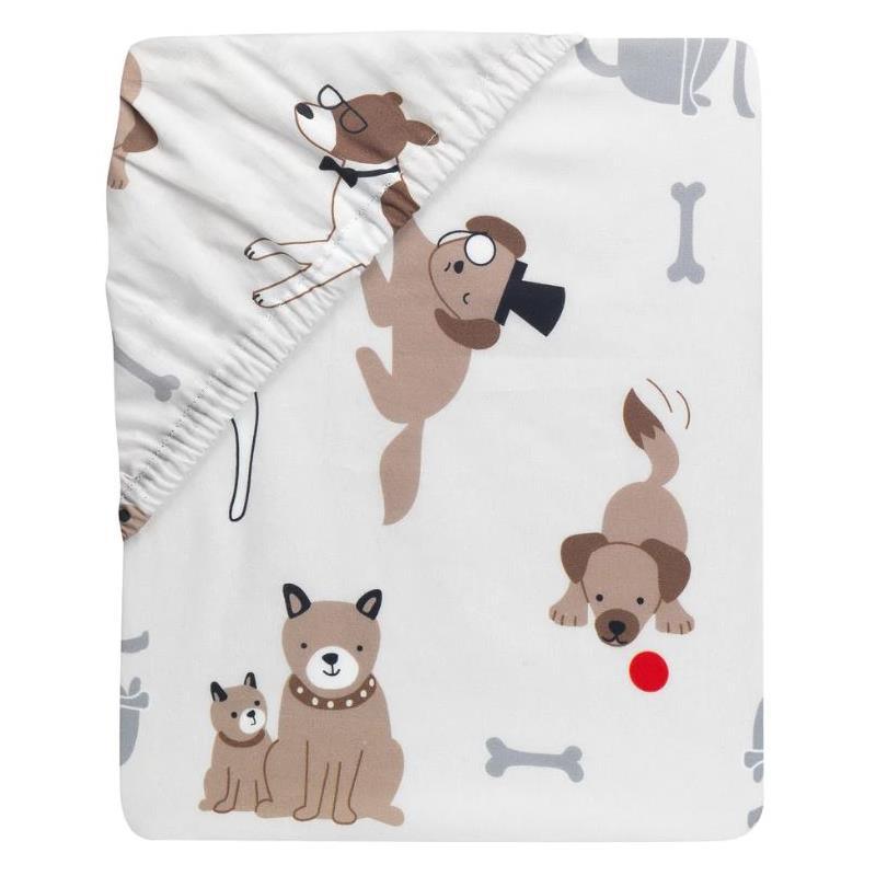 Lambs & Ivy - Bow Wow Gray/Tan Dog/Puppy Nursery 3Pk Baby Crib Bedding Set Image 5