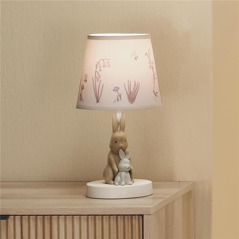 Lambs & Ivy Bunny Hop Organic Cotton Lamp With Shade Image 6