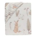 Lambs & Ivy Bunny Hop Organic Cotton Sheet, Muslin Image 7