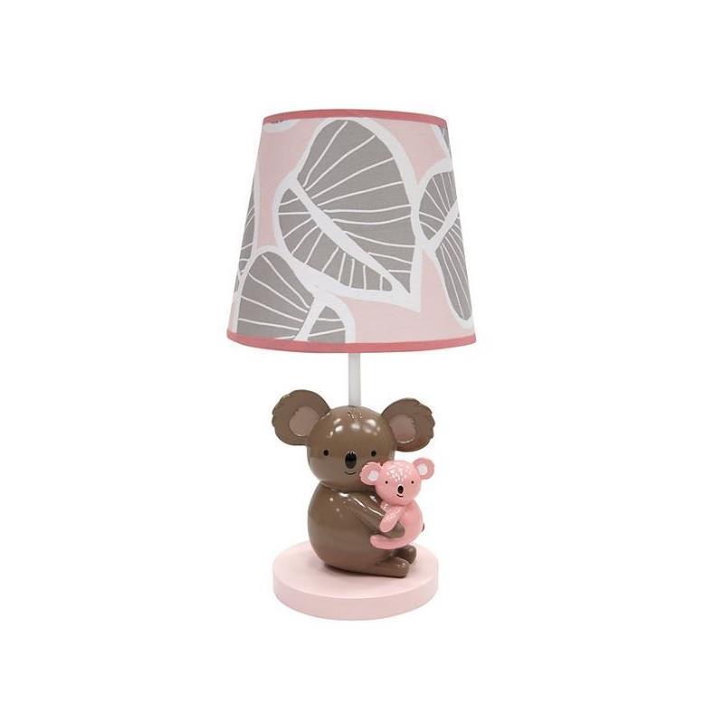 Lambs & Ivy - Calypso Lamp Pink/Gray Koala Nursery Lamp with Shade & Bulb Image 1