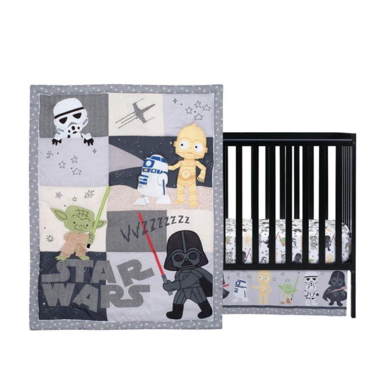 Lambs & Ivy - Classic 3Pk Baby Crib Bedding Set, Yoda/Darth Vader Image 3