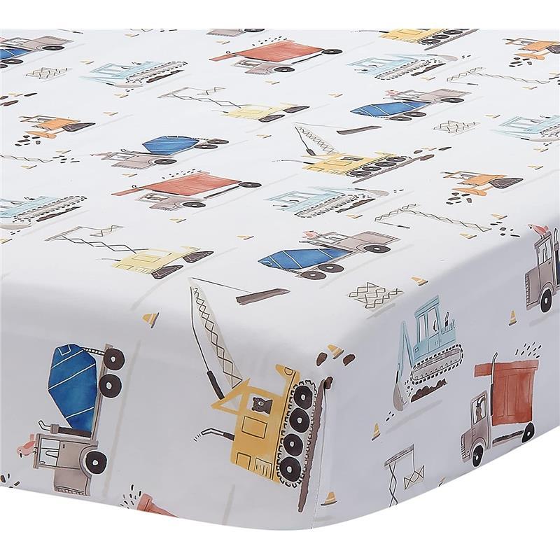 Lambs & Ivy - Construction Zone Baby Fitted Crib Sheet Image 1
