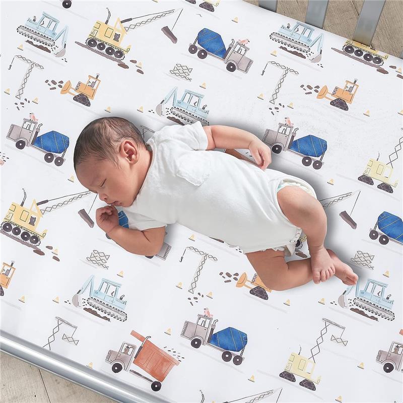 Lambs & Ivy - Construction Zone Baby Fitted Crib Sheet Image 2