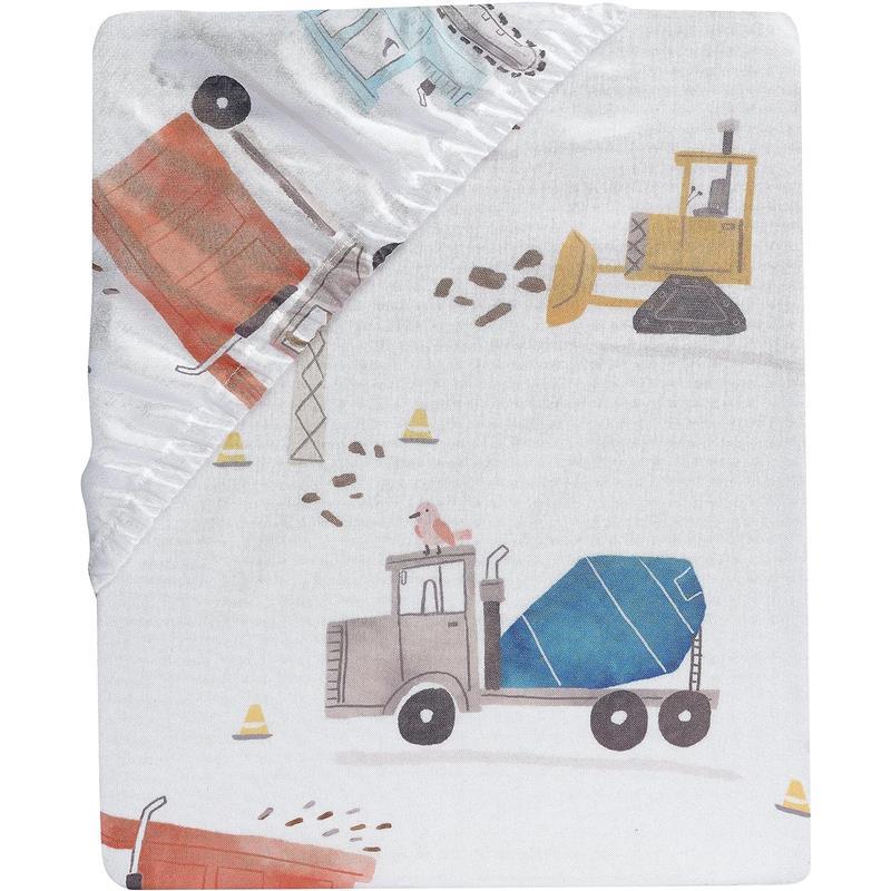 Lambs & Ivy - Construction Zone Baby Fitted Crib Sheet Image 3