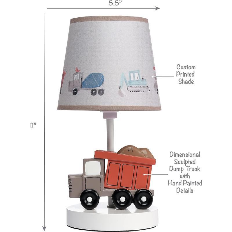 Lambs & Ivy - Construction Zone Truck Nursery Lamp with Shade & Bulb Image 3