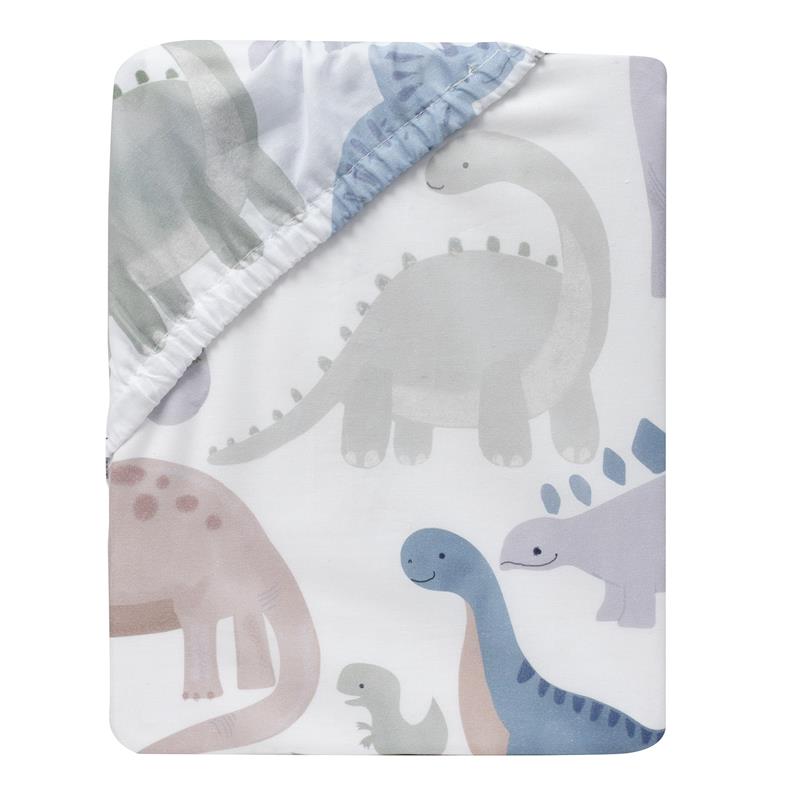 Lambs & Ivy - Dino-Might 100% Cotton Dinosaur Baby/Toddler Fitted Crib Sheet Image 5