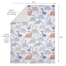 Lambs & Ivy - Dino-Might Ultra-Soft Fleece Watercolor Dinosaur Baby Blanket Image 3