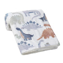 Lambs & Ivy - Dino-Might Ultra-Soft Fleece Watercolor Dinosaur Baby Blanket Image 4