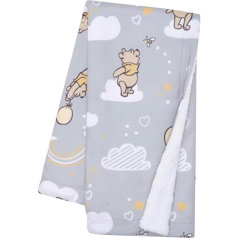 Lambs & Ivy - Disney Hunny Bear Winnie The Pooh Gray Soft Sherpa Baby Blanket Image 1