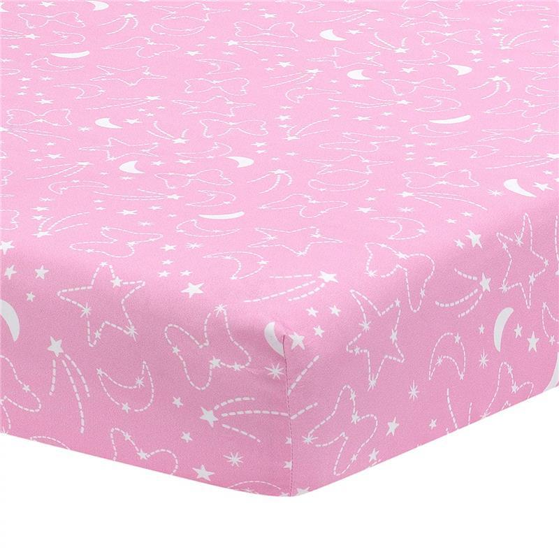 Lambs & Ivy Disney Minnie Mouse 4-Piece Crib Bedding Set, Gray/Pink Image 10