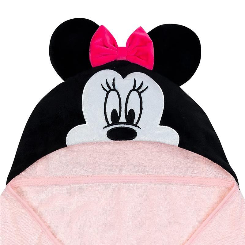 Lambs & Ivy Hooded Baby Bath Towel, Minnie Mouse Image 5