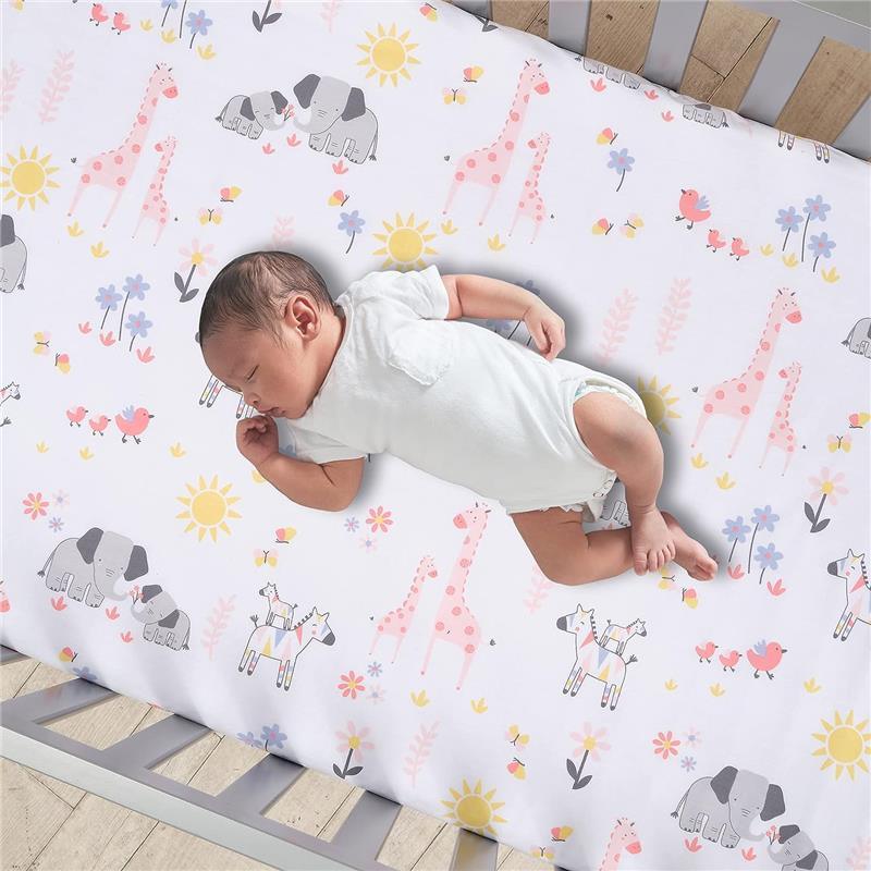 Lambs & Ivy - Jazzy Jungle Baby Fitted Crib Sheet Image 2