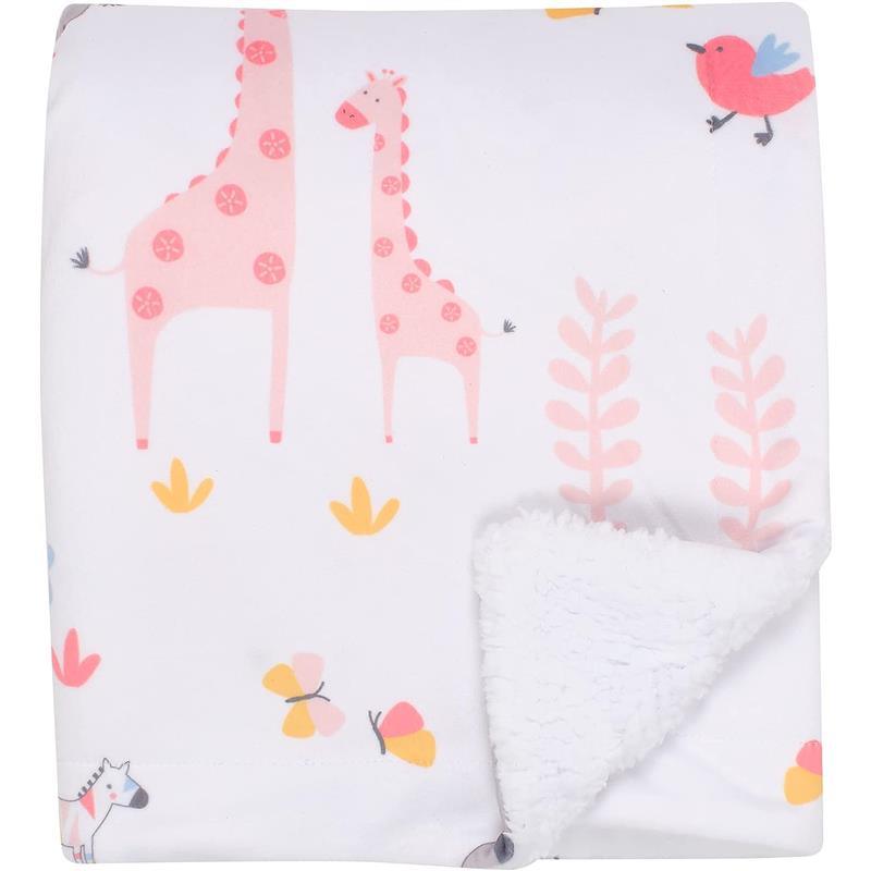 Lambs & Ivy - Jazzy Jungle Pink Blanket Image 5