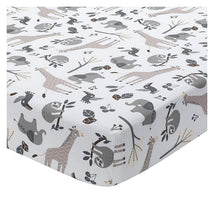 Lambs & Ivy Jungle Baby Crib Fitted Sheet Image 1
