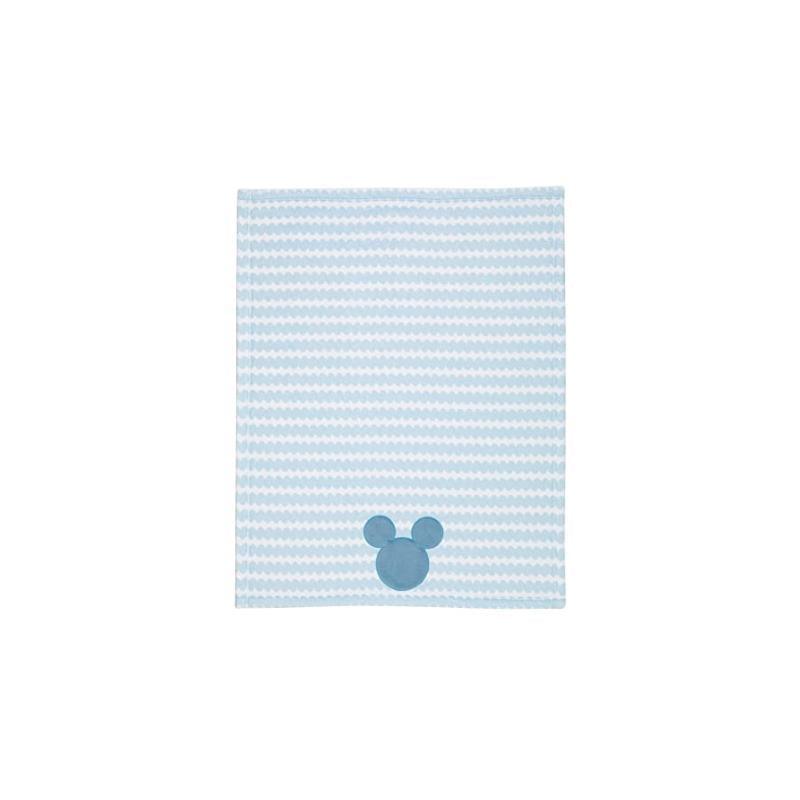 Lambs & Ivy Light Blue Mickey Mouse Baby Blanket Image 5