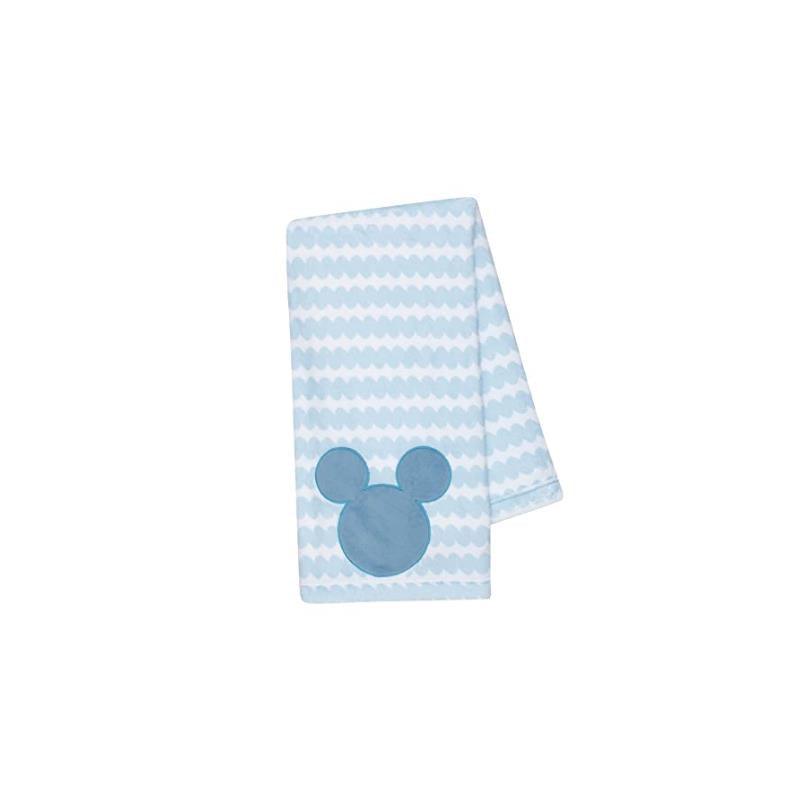 Lambs & Ivy Light Blue Mickey Mouse Baby Blanket Image 7