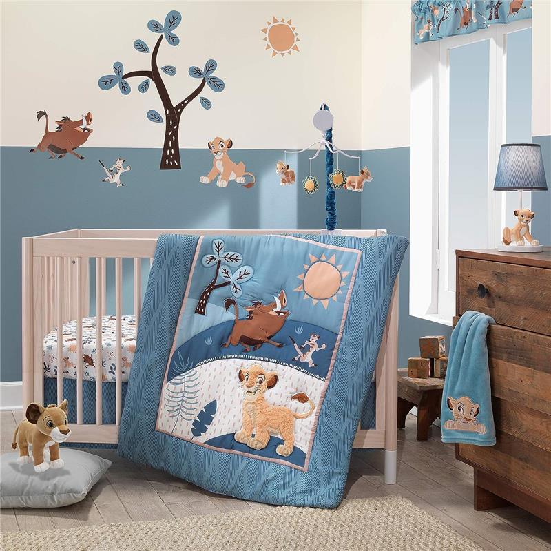 Lambs & Ivy - Lion King Adventure Baby Blanket, Blue Image 6